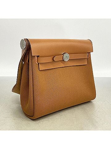 Hermès Hermes Shoulder Bag Herbag Mini Toile Military Vache Hunter Fauve G Stamp Ladies (view 2)