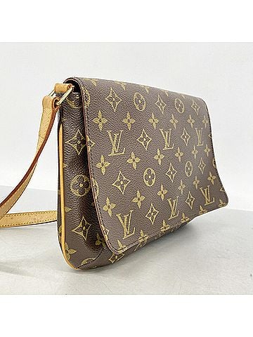 Louis Vuitton Louis Vuitton Monogram Musette Tango Short Strap Shoulder Bag M51257 Brown Women's (view 2)