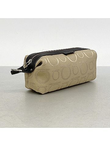 Salvatore Ferragamo Salvatore Ferragamo bag/pouch, Gancini canvas, beige, women's. (view 2)