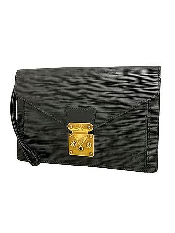 Louis Vuitton Louis Vuitton Epi Leather Clutch Bag, Pochette Sellier Dragonne, M52612, Noir (Women's) (view 1)