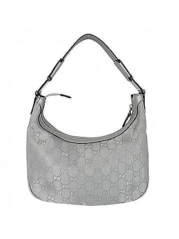 Gucci Gucci Small Web Pop Hobo Handbag for Women, GUCCI 263757, GG Plus Leather, Silver, Silver Hardware (view 2)