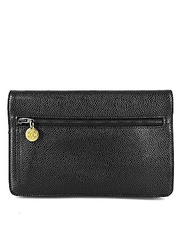 Chanel Chanel Chain Wallet for Women, Coco Mark, Shoulder Bag, Long Wallet, Crossbody CHANEL Caviar Leather, Black, Gold Hardware (view 2)