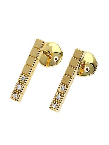 Chopard Chopard Ice Cube Half Set Diamond Earrings 837702 18K Yellow Gold Women's (view 1)