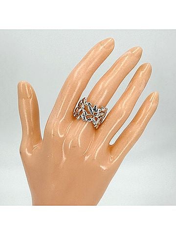 Tiffany & Co. Tiffany &amp; Co. Women's Paloma Picasso Olive Leaf Ring, Jewelry Accessory, Sterling Silver 925, Approx. 5.7g (view 2)