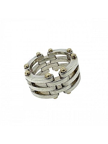 Tiffany & Co. Tiffany &amp; Co. Women's Gate Ring, Jewelry Accessory, Au750 18K Yellow Gold, Sterling Silver 925, Approx. 11.8g (view 1)
