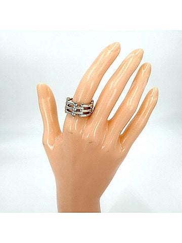 Tiffany & Co. Tiffany &amp; Co. Women's Gate Ring, Jewelry Accessory, Au750 18K Yellow Gold, Sterling Silver 925, Approx. 11.8g (view 2)
