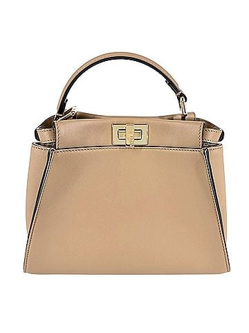 Fendi Fendi Women's Mini Peekaboo Handbag Shoulder Bag Crossbody Small with Scarf FENDI 8BN244 Leather Brown Gold Hardware (view 2)