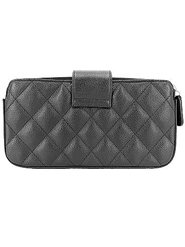 Chanel Chanel Chain Wallet for Women, Matelassé Coco Mark, Shoulder Bag, Crossbody, Long Wallet, CHANEL Caviar Leather, Black, Silver Hardware (view 2)
