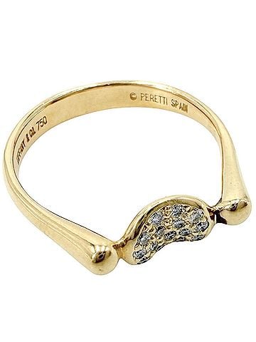 Tiffany & Co. Tiffany &amp; Co. Women's Ring, Bean Design, Au750 18K Yellow Gold, Diamond, Approx. 3.7g (view 1)