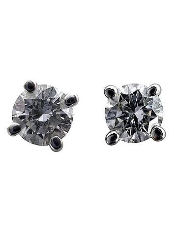 Tiffany & Co. Tiffany &amp; Co. Solitaire Earrings for Women, Platinum 950, Approx. 1.4g (view 1)