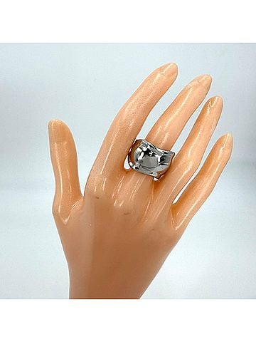 Tiffany & Co. Tiffany &amp; Co. Women's Elsa Peretti Bone Cuff Ring, Jewelry Accessory, Sterling Silver 925, Approx. 9.2g (view 2)