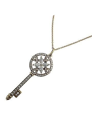 Tiffany & Co. Tiffany &amp; Co. Victoria Key Necklace for Women, 18K Yellow Gold (Au750), Diamond, Approx. 4.5g (view 1)
