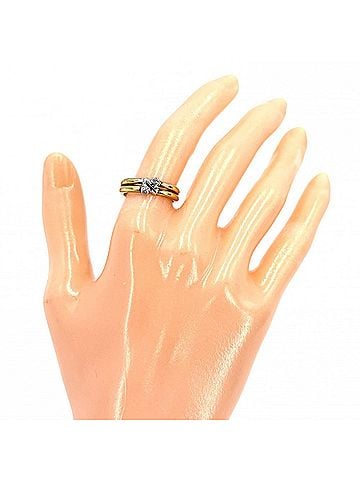 Tiffany & Co. Tiffany &amp; Co. Women's Signature Ring, Au750, 18K Yellow Gold (YG/WG), Diamond, Approx. 6.5g (view 2)