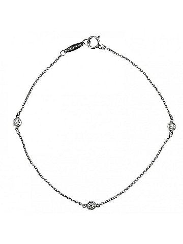 Tiffany & Co. Tiffany &amp; Co. Elsa Peretti By the Yard Bracelet for Women, 3-Diamond Design, Pt950 Platinum, Approx. 1.5g (view 1)