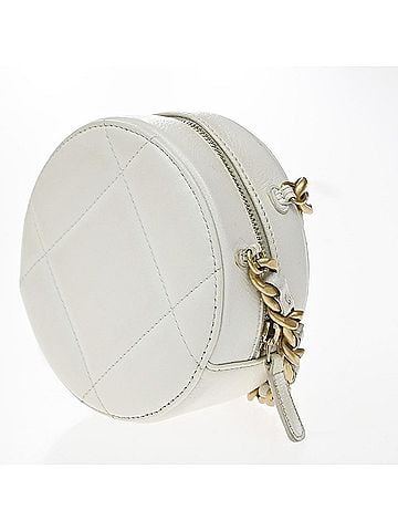 Chanel 19 Quilted White Leather Clutche &amp; Pouche Bag (view 2)