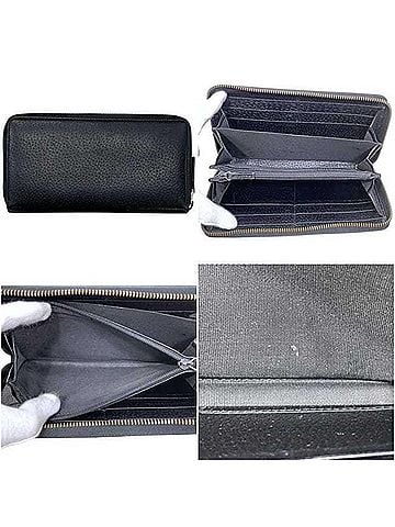 Gucci Gucci Round Long Wallet GG Marmont 428736 2184 GUCCI Leather Black (view 2)