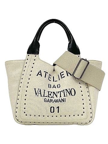 Valentino Garavani Valentino Garavani 2-way bag, Atelier Bag 01 Small WW0B0J97NIZ, canvas leather beige handbag/shoulder bag (view 1)
