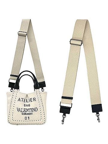 Valentino Garavani Valentino Garavani 2-way bag, Atelier Bag 01 Small WW0B0J97NIZ, canvas leather beige handbag/shoulder bag (view 2)