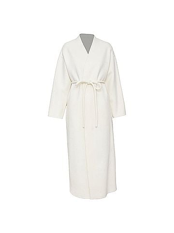 Anine Bing Anine Bing ivory double faced wool cashmere coat (view 1)