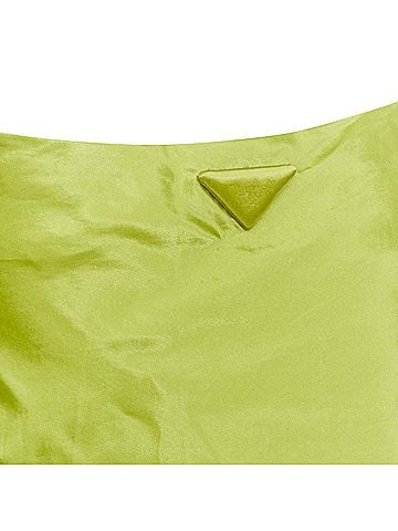 Prada Prada fern green satin triangle padded logo trailing skirt (view 2)