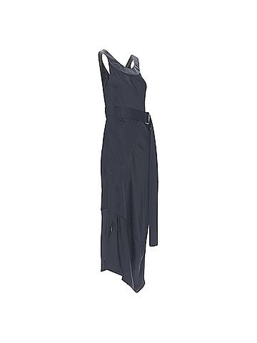 Victoria Beckham Victoria Beckham heavy satin leather collar bias dress (view 1)
