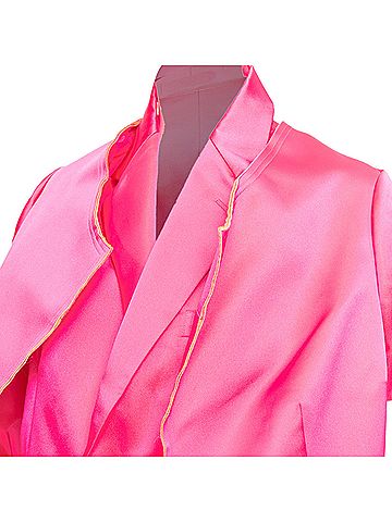 Comme des Garçons Comme des Garcons Trompe Loeil fuchsia pink layered coat (view 2)