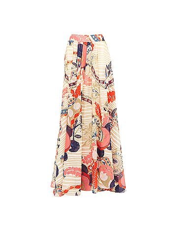 Christian Lacroix Christian Lacroix stripe floral kaleidoscope print maxi skirt (view 1)