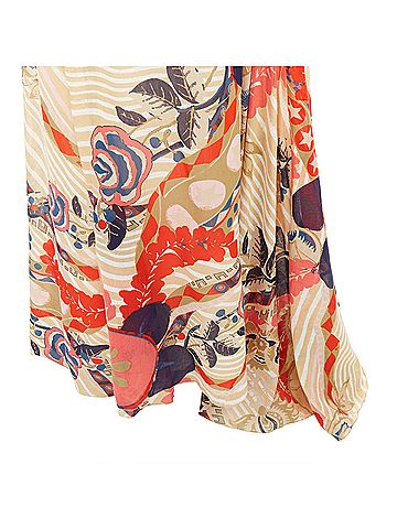 Christian Lacroix Christian Lacroix stripe floral kaleidoscope print maxi skirt (view 2)