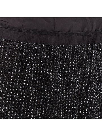 Prada Prada black crystal strass embellished tulle mesh lace mini skirt (view 2)