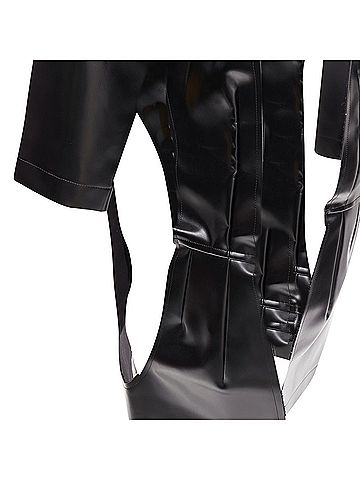 Comme des Garçons Comme des Garcons black faux leather open frame cut out top (view 2)