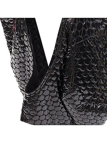 Comme des Garçons Comme des Garcons black PVC bubble quilted cut out dress (view 2)