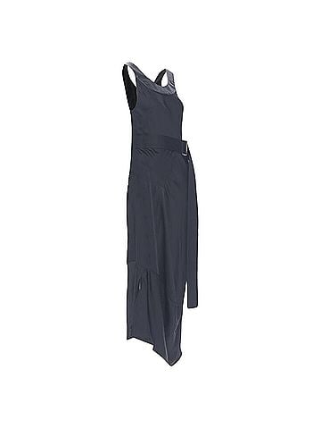 Victoria Beckham Victoria Beckham black satin leather collar dress (view 1)