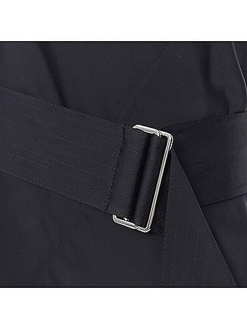Victoria Beckham Victoria Beckham black satin leather collar dress (view 2)