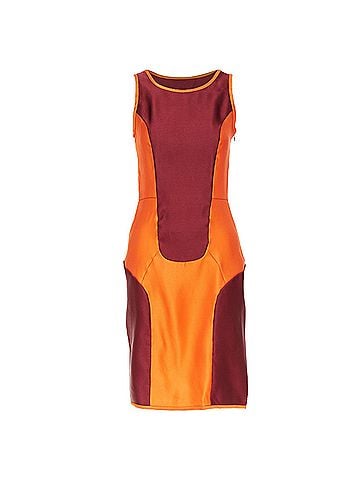 Miu Miu Miu Miu Sportif geometric silk satin panelled dress (view 1)