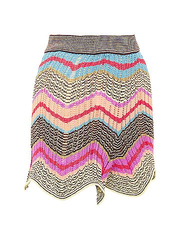 Missoni M Missoni multicolor chevron zig zag cotton crochet shorts (view 2)