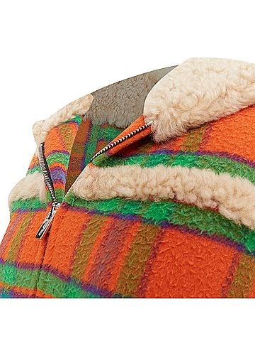 Miu Miu Miu Miu Plaid Casentino Shearling wool sheepskin fur boxy jacket (view 2)