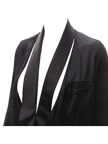 Givenchy Givenchy Riccardo Tisci silk cut out collar kimono robe blazer (view 2)