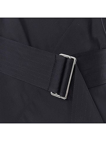 Victoria Beckham Victoria Beckham black satin leather collar dress (view 2)