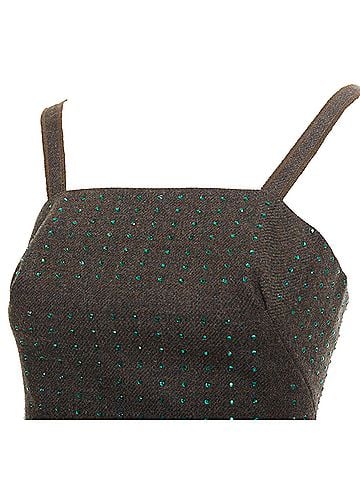 Miu Miu Miu Miu fleece wool green crystal bustier top (view 2)
