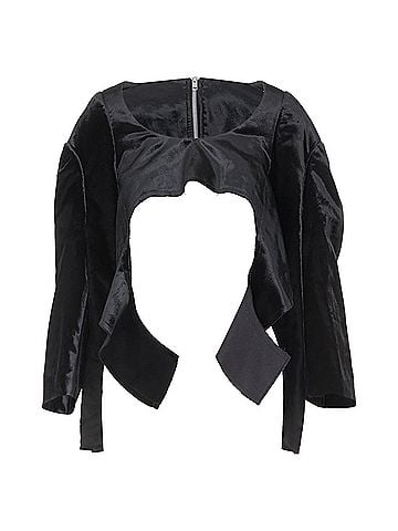 Comme des Garçons Comme des Garcons velvet multi sleeves cut out crop top (view 1)