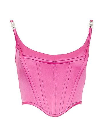 Versace Versace fuchsia pink crop top (view 1)