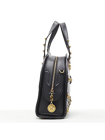 Versace Versace gold Medusa stud bondage bowling bag (view 2)