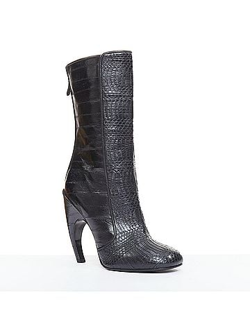 Givenchy Givenchy curved horn heel black ankle boots (view 2)