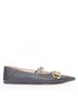 Gucci 100% Leather Black Gucci 2020 Black Leather Deva Flats Size EU 38 - photo 2