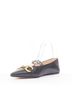 Gucci 100% Leather Black Gucci 2020 Black Leather Deva Flats Size EU 38 - photo 4
