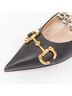 Gucci 100% Leather Black Gucci 2020 Black Leather Deva Flats Size EU 38 - photo 6
