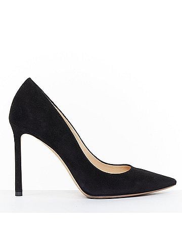 Jimmy Choo Jimmy Choo Romy 100 Black Suede Pointed Toe Pumps (view 1)