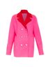 Versace 100% Wool Pink Versace colorblock double breasted coat Size 8 - photo 1
