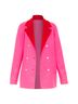 Versace 100% Wool Pink Versace colorblock double breasted coat Size 8 - photo 3