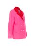 Versace 100% Wool Pink Versace colorblock double breasted coat Size 8 - photo 4